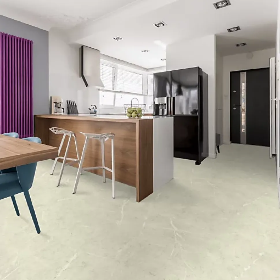 Sol Vinyle Inspiration - Effet marbre clair - Rouleau de 2m x 7m
