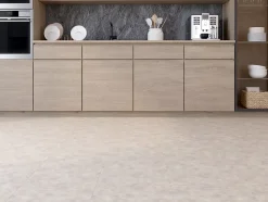 Sol vinyle rouleau Ecofloor effet béton beige L.4m IVC ( vendu à la coupe au m²)
