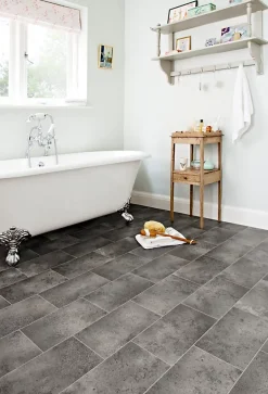 Sol vinyle rouleau Ecofloor Gris l.4 m x Ép.0,14 mm (vendu à la coupe)