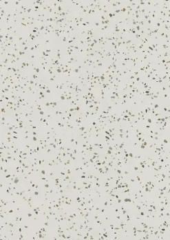Sol vinyle rouleau Primetex Confetti emerald effet terrazo beige L.2m Gerflor