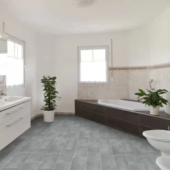 Sol Vinyle Style - Imitation Carrelage gris - Echantillon 15 x 20 cm