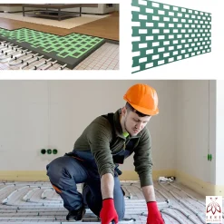 Sous-couche isolation sol chauffage au sol Thermo Base 2,5 mm 30 m2 (60 plaques) pour parquet et stratifié