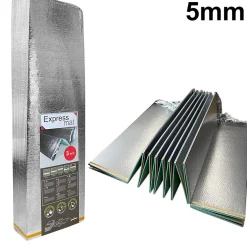 Sous-couche sol XPS 5 mm avec film PET 7m2 isolation phonique thermique et anti-choc pour parquet et moquette