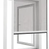 Store moustiquaire en aluminium blanc recoupable pour fenêtre l.125 x H.170 cm