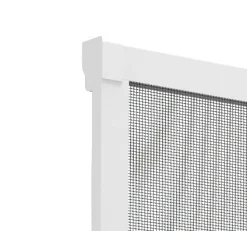 Store moustiquaire en aluminium blanc recoupable pour fenêtre l.125 x H.170 cm