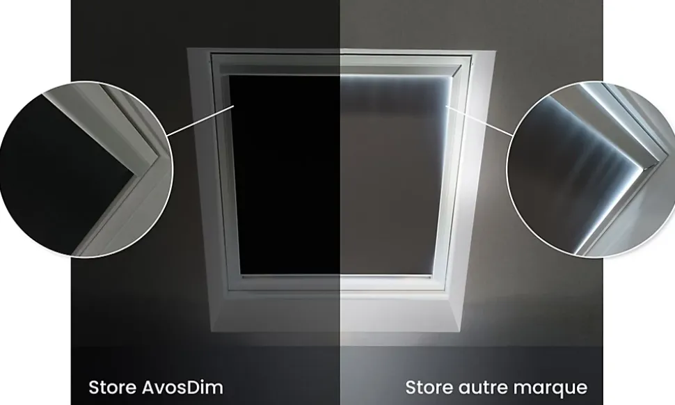 Store occultant compatible fenêtre de toit VELUX pour dimension CK02 - Blanc