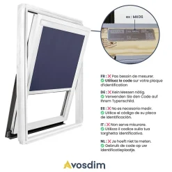Store occultant compatible fenêtre de toit VELUX pour dimension CK02 - Blanc