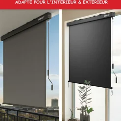 Store Vertical 160x250cm extensible avec manivelle intérieur et extérieur balcon et terre