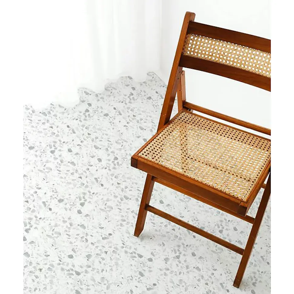 Terrazzo blanc Carrara - 60 x 60 cm