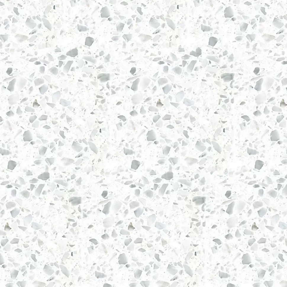 Terrazzo blanc Carrara - 60 x 60 cm