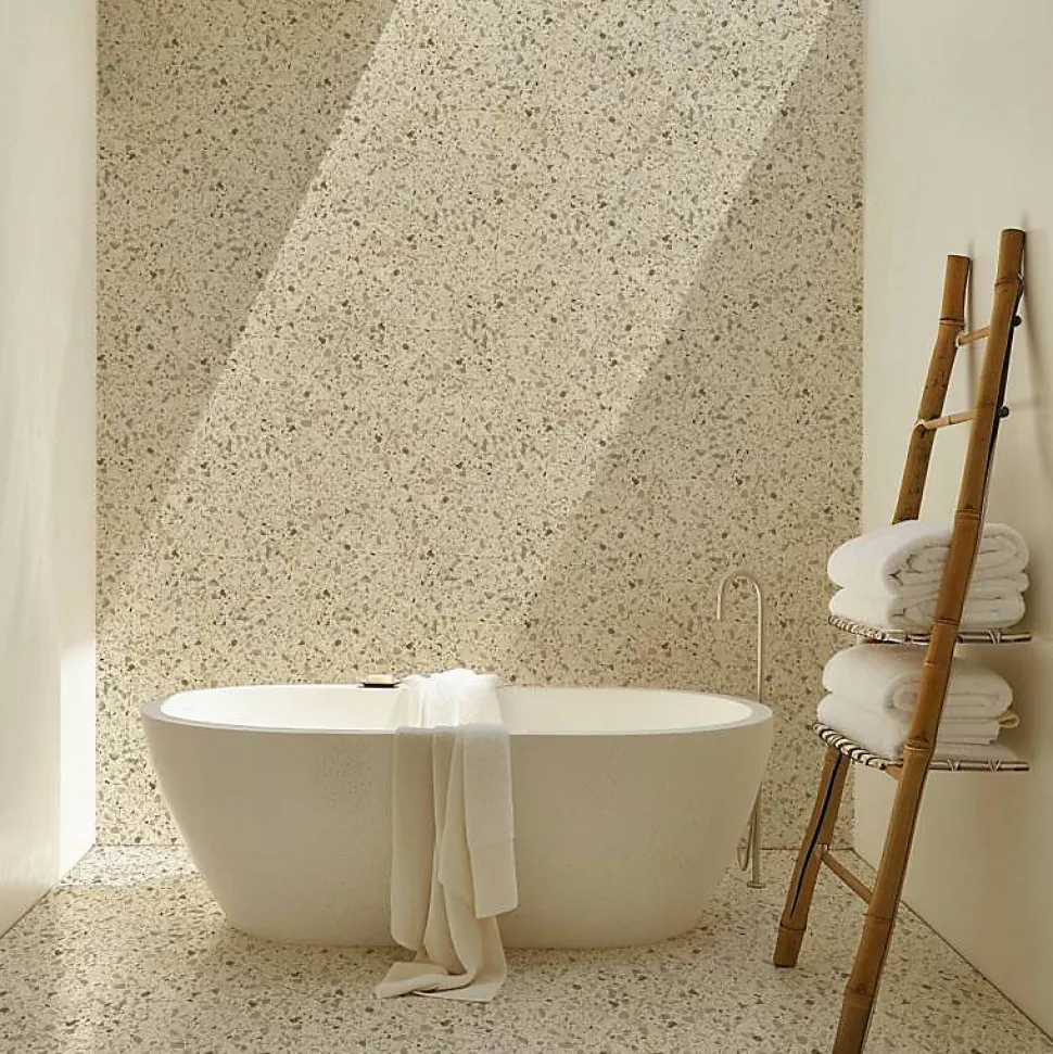 Terrazzo Stracciatella beige - 60 x 60 cm