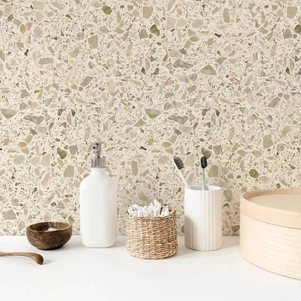 Terrazzo Stracciatella beige - 60 x 60 cm