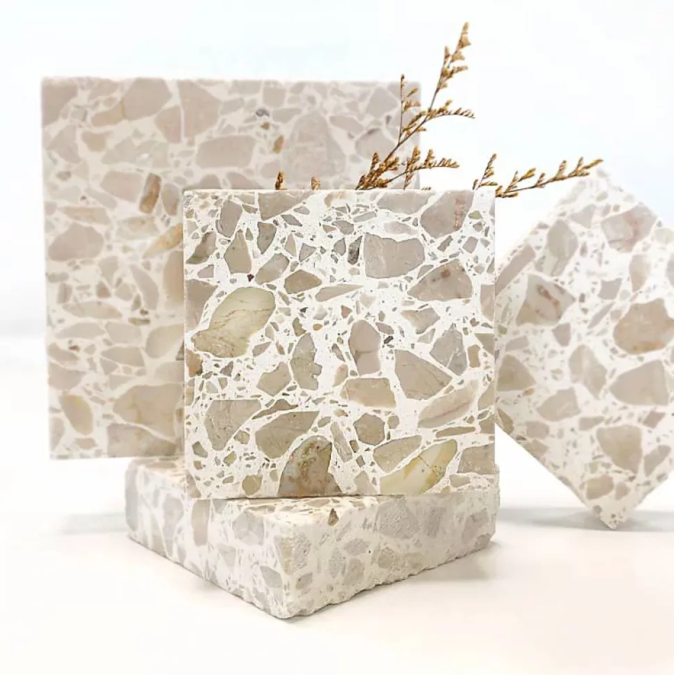 Terrazzo Stracciatella beige - 60 x 60 cm