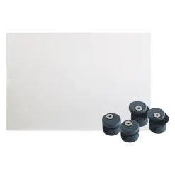 Verre synthétique avec supports de fixation gris RAL7016 pour garde-corps Kordo