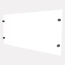 Verre synthétique avec supports de fixation gris RAL7016 pour garde-corps Kordo