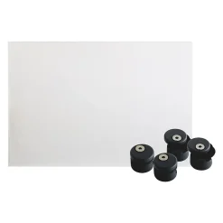Verre synthétique avec supports de fixation noir RAL 9005 pour garde-corps Kordo