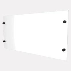 Verre synthétique avec supports de fixation noir RAL 9005 pour garde-corps Kordo