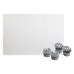 Verre synthétique avec supports de fixation Gris RAL 9006 pour garde-corps Kordo