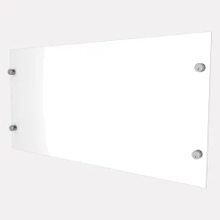 Verre synthétique avec supports de fixation Gris RAL 9006 pour garde-corps Kordo