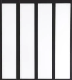 Verriere D'atelier Bois Mdf Noir 4 Vitrages Clairs H1080 Mm X L1478 Mm Gd Menuiseries