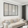 Verrière - 4 Vitrages - L: 157cm H: 105cm - Acier Ultra Fin - Noir Mat (RAL 9005) - Livrée Montée