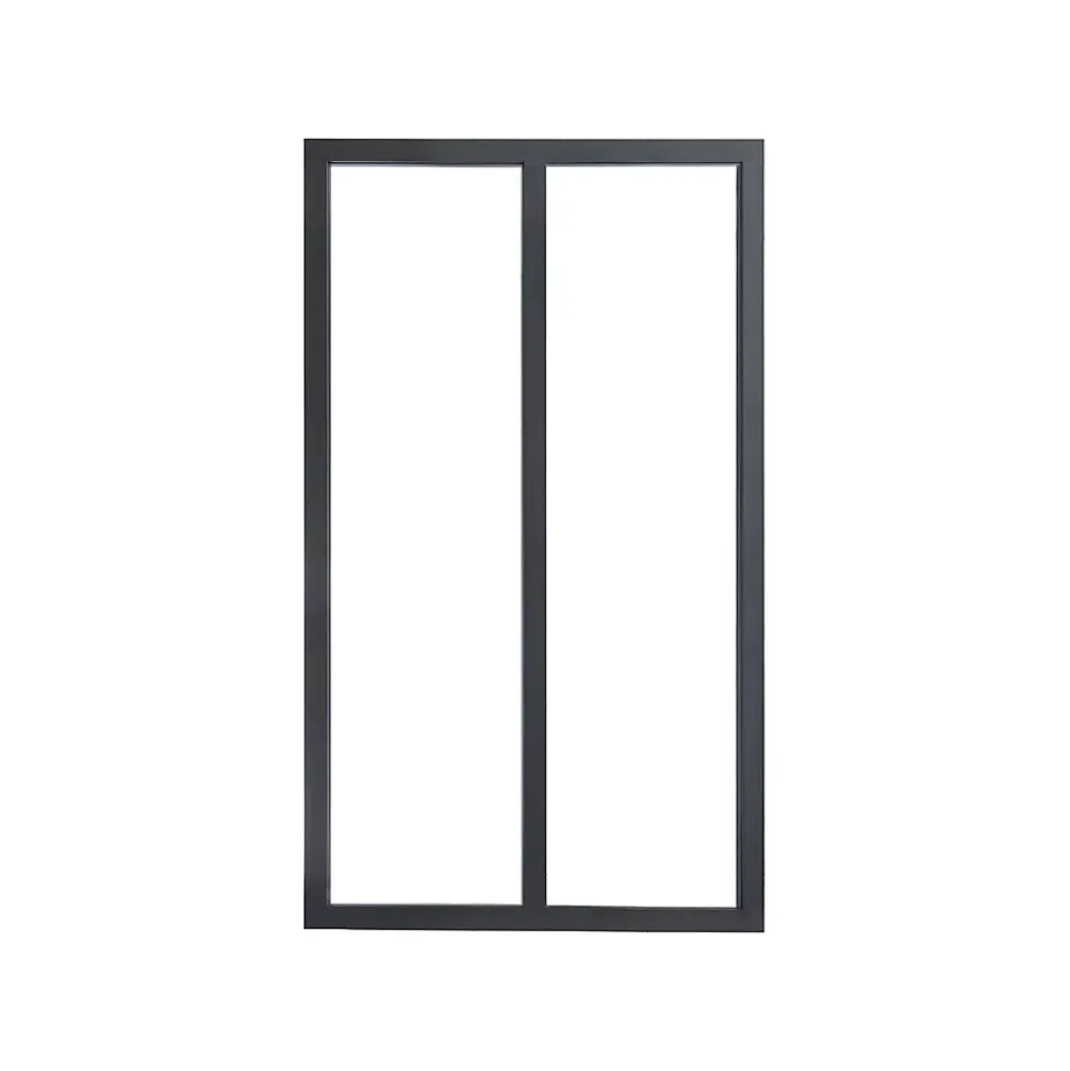 Verrière 2 carreaux opaques, coloris noir mat H108 x l.63cm