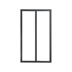 Verrière 2 carreaux transparents, coloris noir mat H108 x l.63 cm
