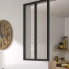 Verrière en aluminium noir 2 carreaux Optimum H.110 x 63,2 cm
