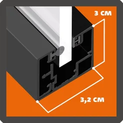 Verrière Loft 5 sections - L x H : 160 x 150 cm - Laqué noir 9005 granité - vitrages inclus