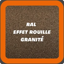 Verrière Loft 4 sections - L x H : 160 x 125 cm - Laqué effet rouille granité - vitrages inclus