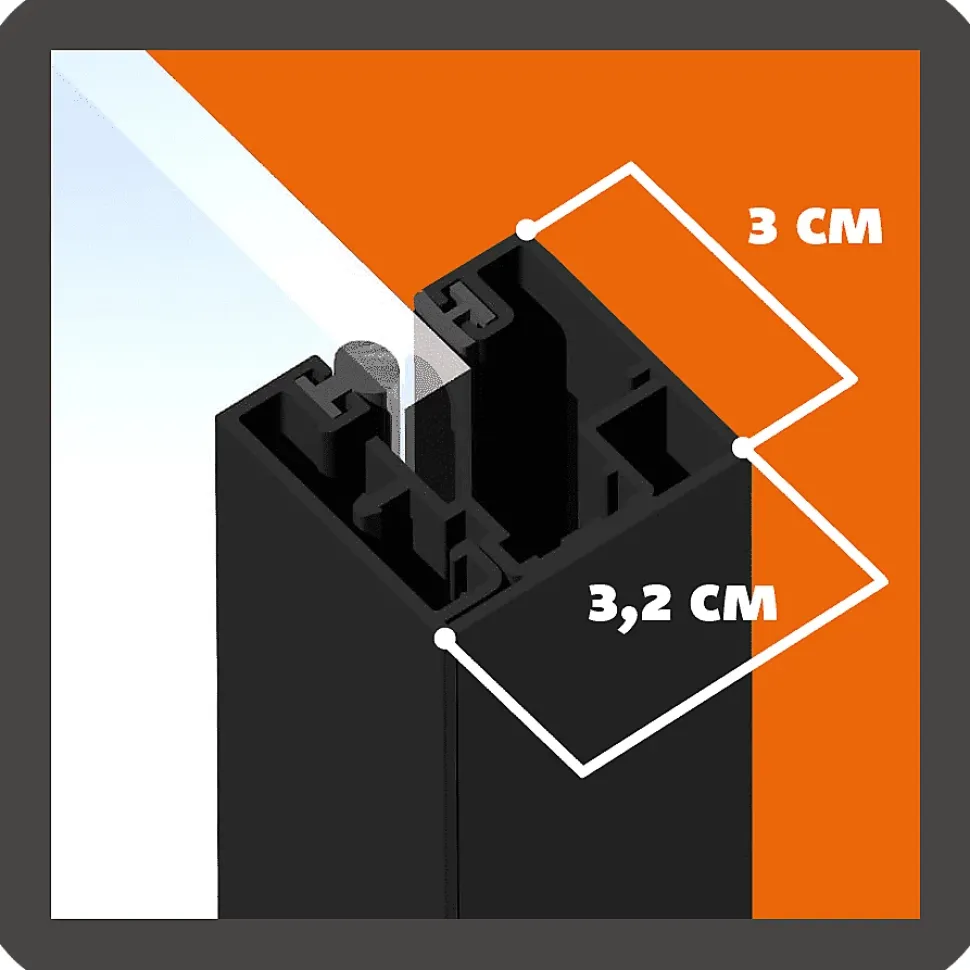 Verrière Loft 4 sections - L x H : 160 x 125 cm - Laqué effet rouille granité - vitrages inclus