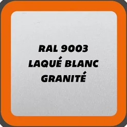 Verrière Loft 3 sections - L x H : 140 x 150 cm - Laqué blanc 9003 granité - vitrages inclus