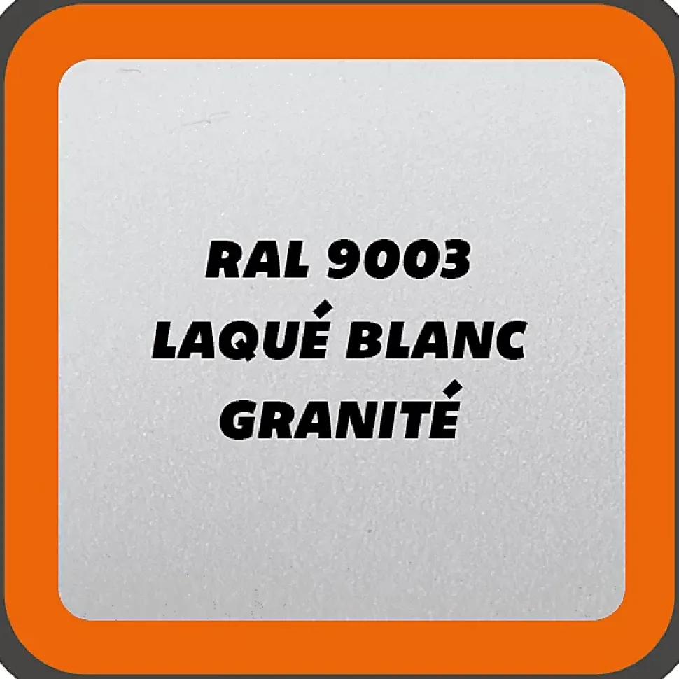 Verrière Loft 3 sections - L x H : 140 x 150 cm - Laqué blanc 9003 granité - vitrages inclus