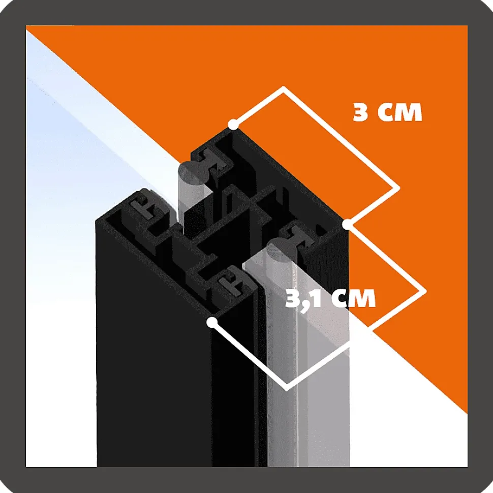 Verrière Loft 3 sections - L x H : 140 x 150 cm - Laqué blanc 9003 granité - vitrages inclus
