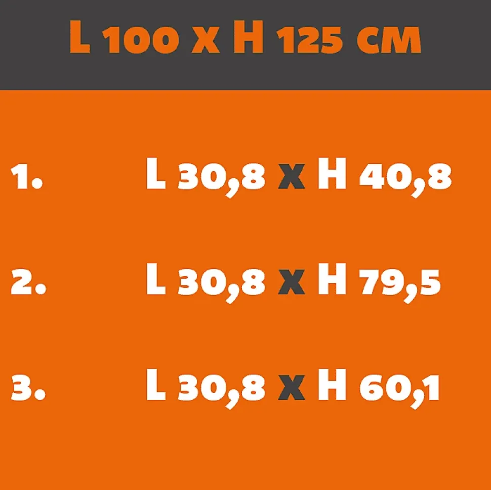 Verrière Loft 3 sections - L x H : 100 x 125 cm - Laqué blanc 9003 granité - vitrages inclus