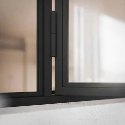 Verrière Ouvrante en Acier 3 Carreaux - Noir