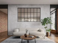 Verrière style orangerie en aluminium thermolaqué - 210x130 cm - Noir - ORANSA
