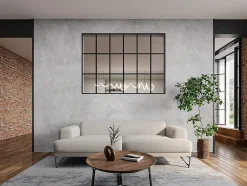 Verrière style orangerie en aluminium thermolaqué - 180x130 cm - Noir - ORANSA