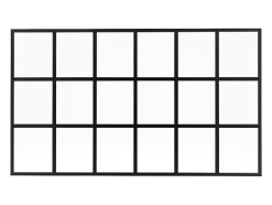 Verrière style orangerie en aluminium thermolaqué - 180x105 cm - Noir - ORANSA