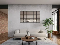 Verrière style orangerie en aluminium thermolaqué - 180x105 cm - Noir - ORANSA