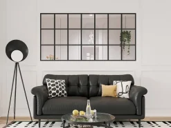 Verrière style orangerie en aluminium thermolaqué - 210 x 105 cm - Noir - ORANSA