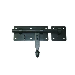 Verrou écurie Afbat acier noir mat ø18 mm avec gâche