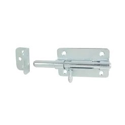 Verrou de box acier D.16 mm en finition zingué blanc
