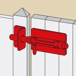 Verrou de box Afbat porte de cadenas noir ø10 mm