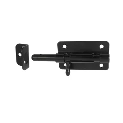 Verrou de box avec gâche noir acier ø18 mm Afbat