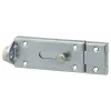 Verrou porte cadenas, longueur 150mm, pêne plat coulissant, gâche en acier cambré, acier zingué - THIRARD