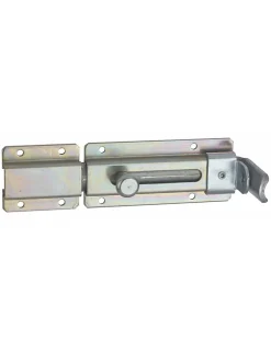 Verrou transversal, porte cadenas cadenassable, longueur 230mm, pêne plat coulissant, acier zingué - THIRARD