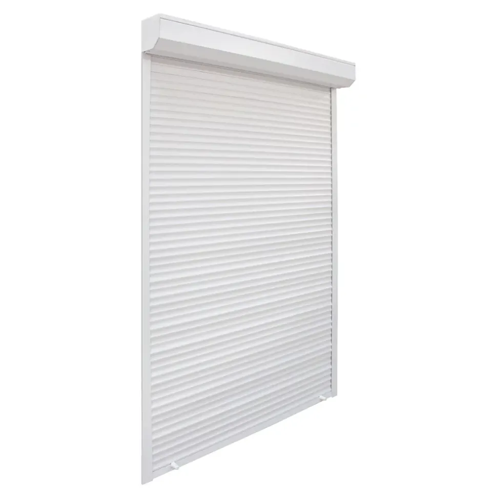 Volet roulant uPVC blanc - ouverture manuelle par sangle - Fortia - l.140 x H.215 cm