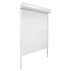 Volet roulant uPVC blanc - ouverture manuelle par sangle - Fortia - l.140 x H.215 cm