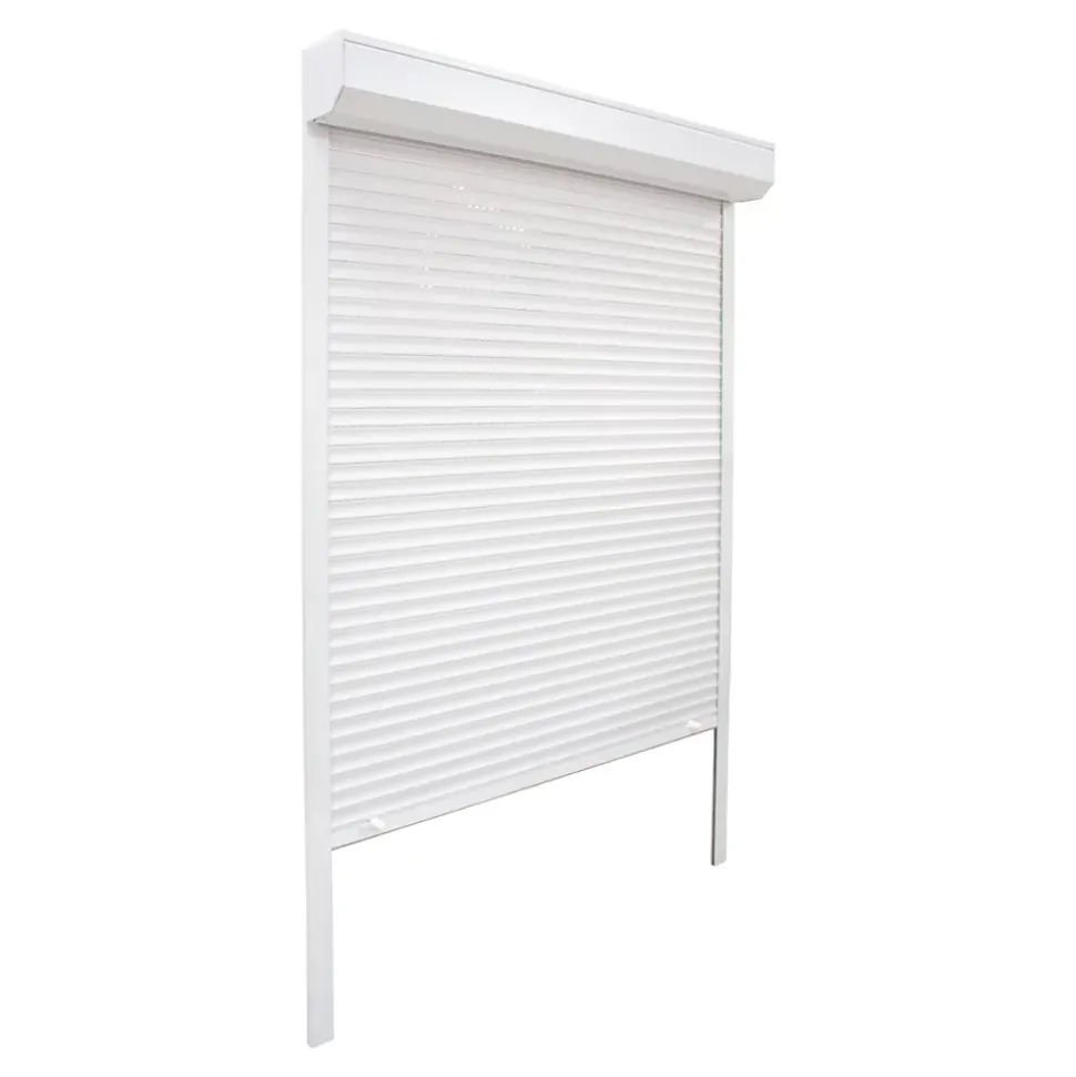 Volet roulant uPVC blanc - ouverture manuelle par sangle - Fortia - l.140 x H.215 cm